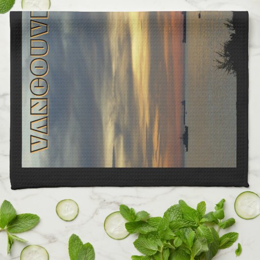 Vancouver Towel Aangepaste Vancouver Tea Towel Theedoek (Gevouwen)