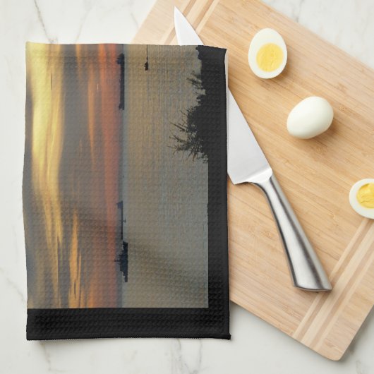 Vancouver Towel Aangepaste Vancouver Tea Towel Theedoek (Quarter Fold)