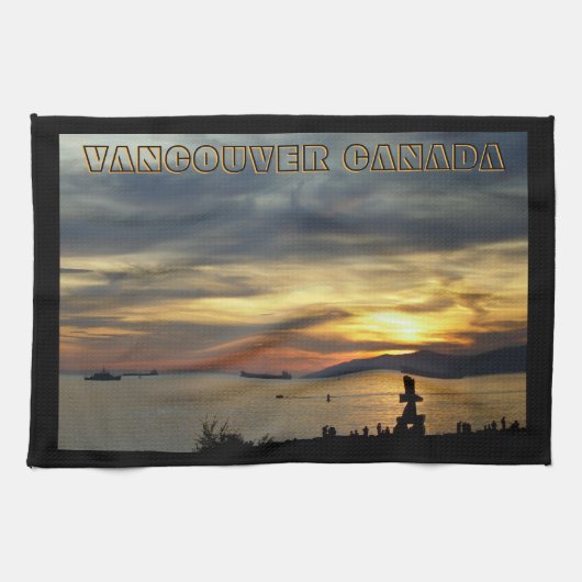 Vancouver Towel Aangepaste Vancouver Tea Towel Theedoek (Horizontaal)
