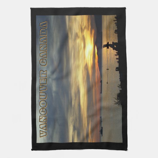 Vancouver Towel Aangepaste Vancouver Tea Towel Theedoek (Verticaal)