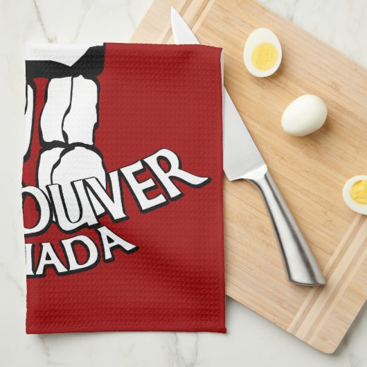 Vancouver Towel Aangepaste Vancouver Tea Towel Theedoek (Quarter Fold)