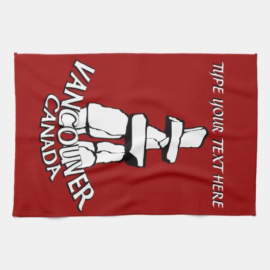 Vancouver Towel Aangepaste Vancouver Tea Towel Theedoek (Horizontaal)