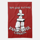 Vancouver Towel Aangepaste Vancouver Tea Towel Theedoek (Verticaal)