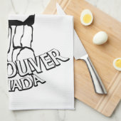 Vancouver Towel Aangepaste Vancouver Tea Towel Theedoek (Quarter Fold)