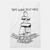 Vancouver Towel Aangepaste Vancouver Tea Towel Theedoek (Verticaal)