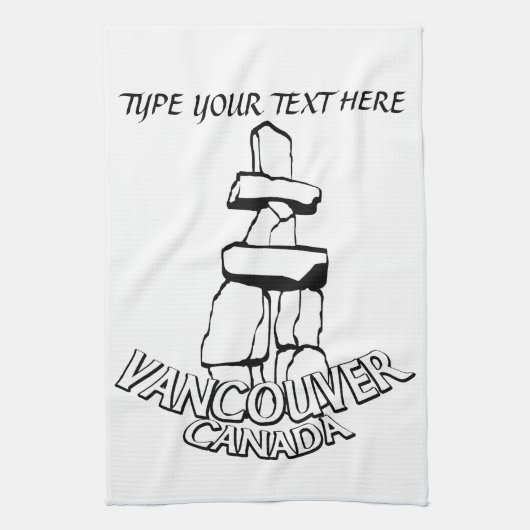 Vancouver Towel Aangepaste Vancouver Tea Towel Theedoek (Verticaal)