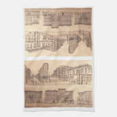 Vancouver Towel Gastown Art Souvenir Tea Towel Theedoek (Verticaal)