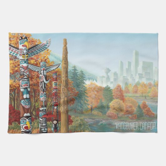 Vancouver Towel Vancouver Souvenir Tea Towel Theedoek (Horizontaal)