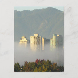 Vancouver uit Mist Briefkaart