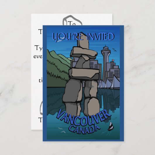 Vancouver Uitnodigingen Gepersonaliseerd Vancouver (Voorkant / Achterkant)