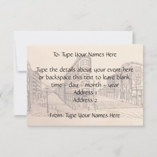 Vancouver Uitnodigingen Gepersonaliseerd Vancouver (Achterkant)