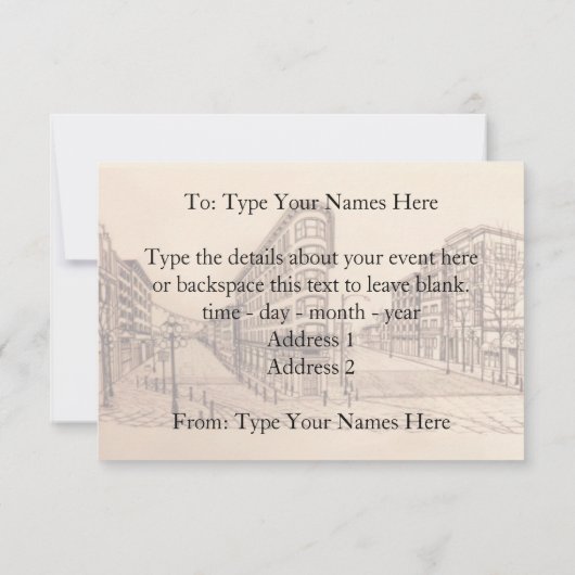 Vancouver Uitnodigingen Gepersonaliseerd Vancouver (Achterkant)