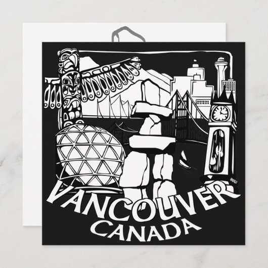 Vancouver Uitnodigingen Gepersonaliseerd Vancouver (Voorkant / Achterkant)