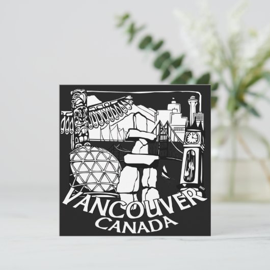 Vancouver Uitnodigingen Gepersonaliseerd Vancouver (Staand voorkant)