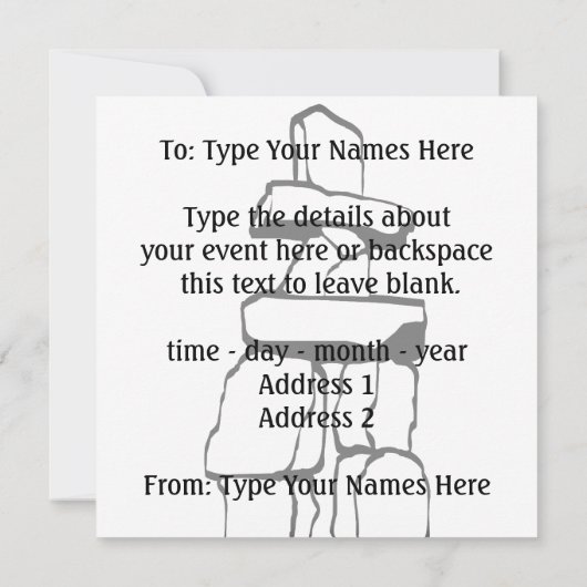 Vancouver Uitnodigingen Gepersonaliseerd Vancouver (Achterkant)