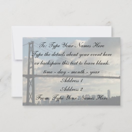 Vancouver Uitnodigingen Gepersonaliseerd Vancouver (Achterkant)