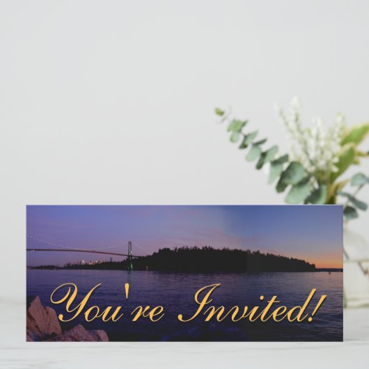 Vancouver Uitnodigingen Gepersonaliseerd Vancouver (Staand voorkant)