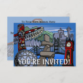 Vancouver Uitnodigingen Gepersonaliseerd Vancouver (Voorkant / Achterkant)