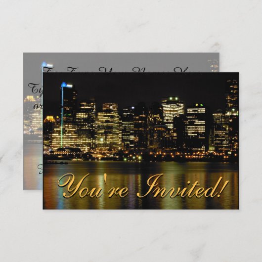 Vancouver Uitnodigingen Gepersonaliseerd Vancouver (Voorkant / Achterkant)