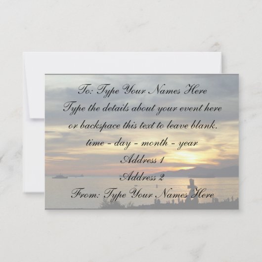 Vancouver Uitnodigingen Gepersonaliseerd Vancouver (Achterkant)