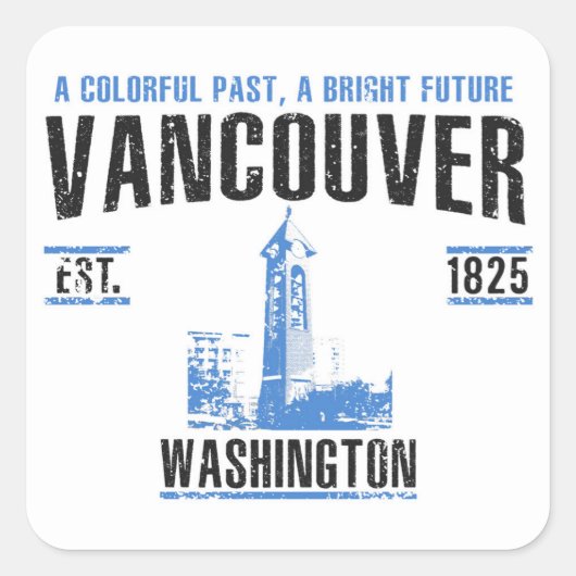 Vancouver Vierkante Sticker (Voorkant)