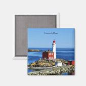 Vancouver-vuurtoren, voorzien van een etiket magneet (Voorkant / Achterkant)