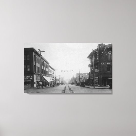 Vancouver, WA - Main Street Uitzicht van het centr Canvas Afdruk (Voorkant)