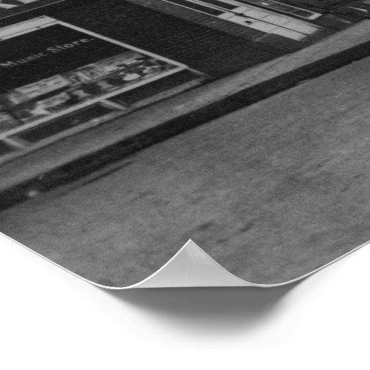 Vancouver, WA - Main Street Uitzicht van het centr Poster (Hoek)