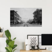 Vancouver, WA - Main Street Uitzicht van het centr Poster (Thuiskantoor)