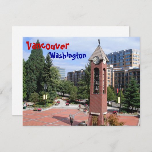 Vancouver Washington Briefkaart (Voorkant / Achterkant)