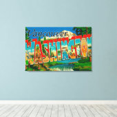 Vancouver, Washington - Grote Letter-scènes Canvas Afdruk (Insitu (Houten vloer))