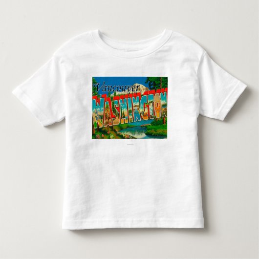 Vancouver, Washington - Grote Letter-scènes Kinder Shirts (Voorkant)