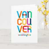 Vancouver Washington Mid Century, Pop Art, Kaart (Gele Bloem)