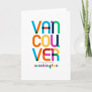 Vancouver Washington Mid Century, Pop Art, Kaart