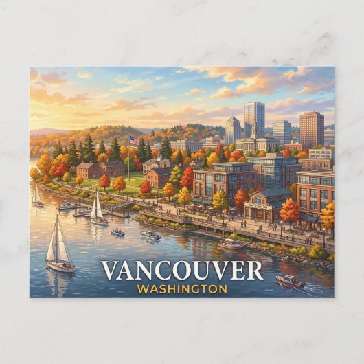 Vancouver Washington Reizen Briefkaart (Voorkant)