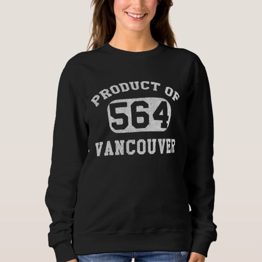 Vancouver Washington Vintage Retro Area Code Trui (Voorkant)