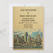 Vancouver Wedding Invitation Canada Kaart (Voorkant)
