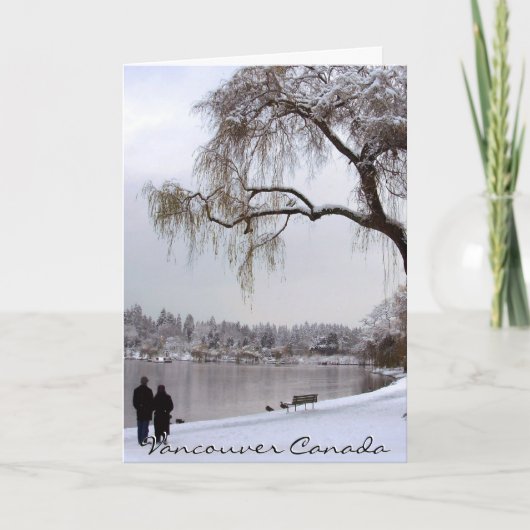 Vancouver Winterkaarten Romantische Canadese Kaart (Voorkant)