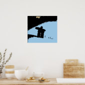 Vancouver's Mountain Inukshuk Poster (Keuken)