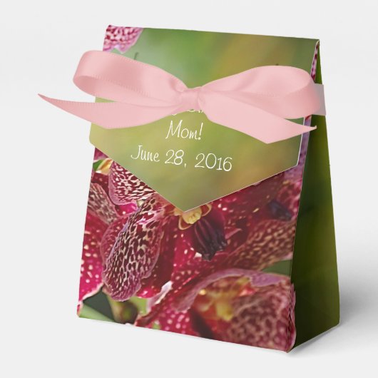 Vanda Orchid Cluster Birthday Tent Bedankdoosjes (Voorkant Zijde)