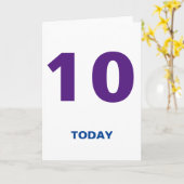 Vandaag 10 jaar 10 jarig kaart (Gele Bloem)