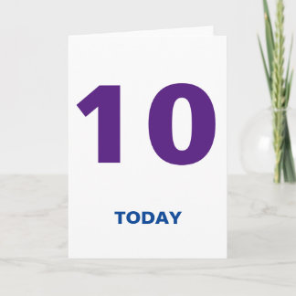 Vandaag 10 jaar 10 jarig kaart