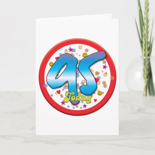 Vandaag 95ste verjaardag kaart (Voorkant)