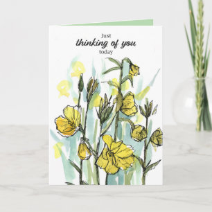 Vandaag aan Je Denken Gebeden Wilde Bloemen Kaart