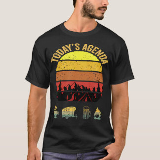 Vandaag Agenda Camping Koffie Pop-up Camper Bier C T-shirt