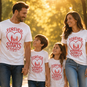 Vandaag begint de eeuwigheid Romantische gezinslie T-shirt