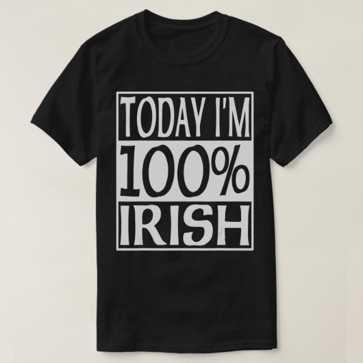 Vandaag ben ik 100 procent van de Ierse Mannen Vro T-shirt (Design voorkant)