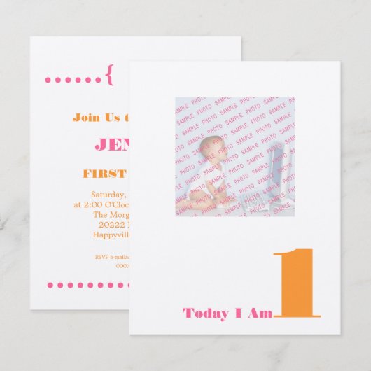 Vandaag ben ik 1 kaart (Voorkant / Achterkant)