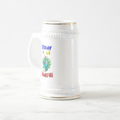 Vandaag ben ik dankbaar November Peacock Thanksgiv Bierpul (Voorkant links)