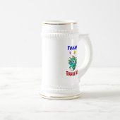 Vandaag ben ik dankbaar November Peacock Thanksgiv Bierpul (Voorkant rechts)